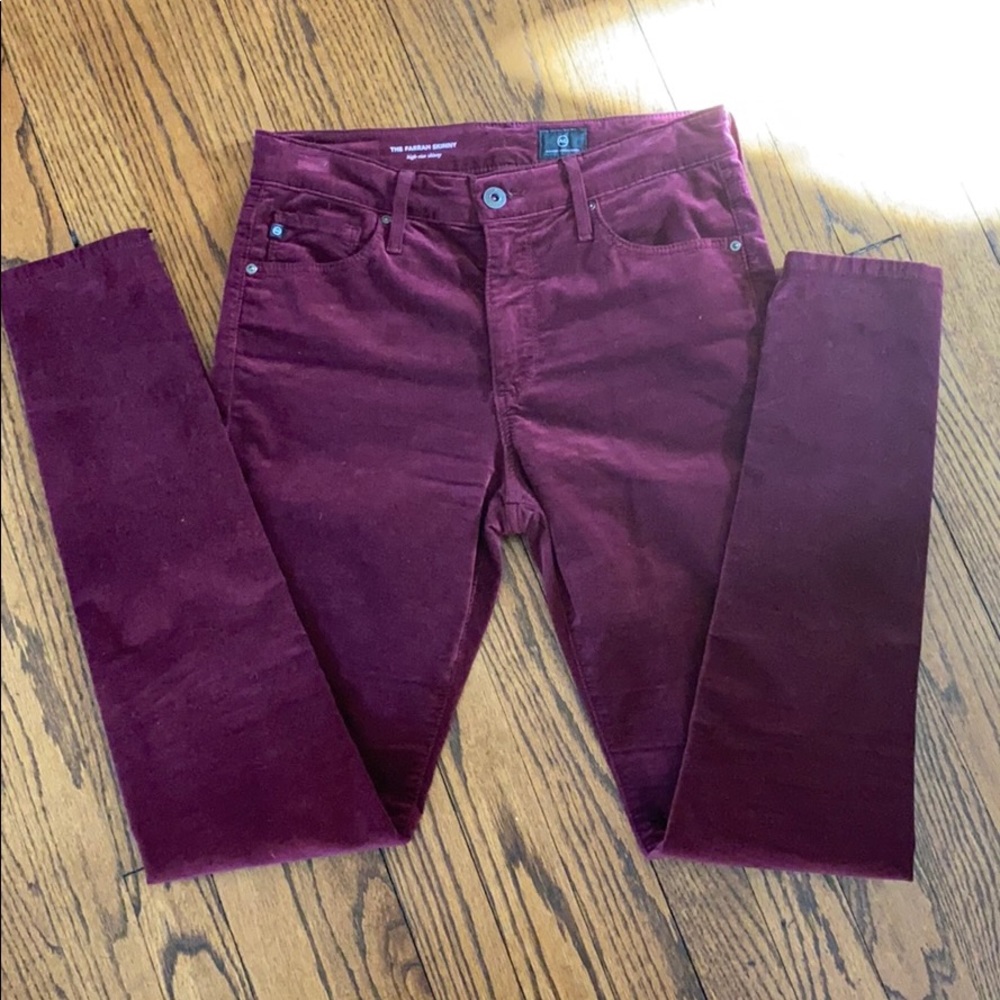 AG Crimson Corduroy Ankle Skinny Pants - 27 - Picture 6 of 7